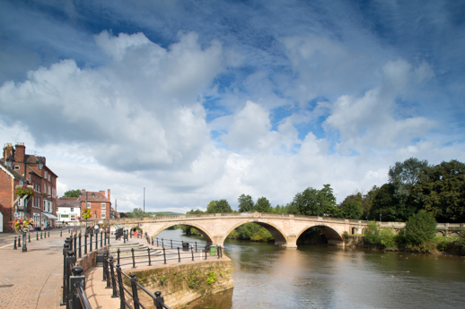 scenic view of stone bridge over river