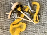 two spinning and weaving spindles